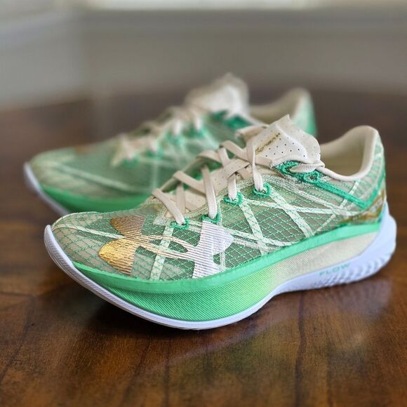 Under Armour Flow Velociti Elite 2 Running Shoes Women's 8.5 White Green 3027338 - Picture 2 of 15